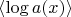 $\left<\log{a(x)}\right>$