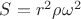 $S =  r^2 \rho \omega^2$