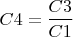 $$C4=\frac{C3}{C1}$$