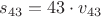 $s_{43} = 43 \cdot v_{43}$