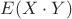 $E(X\cdot Y)$
