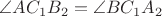 $\angle AC_1B_2 = \angle BC_1A_2$