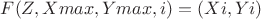 $F(Z, Xmax,Ymax, i)=(Xi, Yi )$