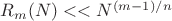 $R_m(N) <<N^{(m-1)/n}$