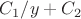 $C_1/y+C_2$ $C_1/y+C_2$