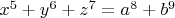 $x^5+y^6+z^7=a^8+b^9$