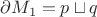 $\partial M_1= p \sqcup q$