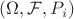 $(\Omega, \mathcal{F}, P_i)$