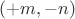 $(+m,-n)$ $(+m,-n)$