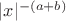 $|x|^{-(a+b)}$