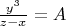 $\frac{y^3}{z-x}=A$
