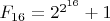 $F_{16}=2^{2^{16}}+1$