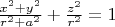 ${\frac {{x}^{2}+{y}^{2}}{{r}^{2}+{a}^{2}}}+{\frac {{z}^{2}}{{r}^{2}}}=
1
$