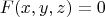 \[F(x,y,z) = 0\]