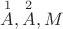 $\overset{1}A,\overset{2}A, M$