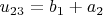 $u_{23}=b_1+a_2$