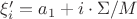 $\xi'_i=a_1+i\cdot\Sigma/M$