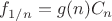 $f_{1/n}=g(n) C_n$