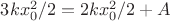 $3kx_0^2/2=2kx_0^2/2+A$