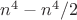 $n^4-n^4/2$