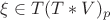 $ \xi  \in T(T*V)_p$