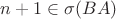 $n+1\in\sigma(BA)$