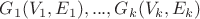 $G_1(V_1, E_1), . . . , G_k(V_k, E_k)$