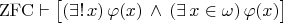${\rm ZFC}\vdash\bigl[(\exists!\,x)\,\varphi(x)\,\land\,(\exists\,x\in\omega)\,\varphi(x)\bigr]$