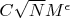 $C\sqrt N M^{\epsilon}$