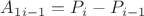 $A_1_ {i-1}=P_i- P_{i-1}$