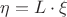 $\eta = L\cdot\xi$