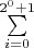 $\sum\limits_{i=0}^{2^0+1}$