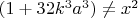 $(1+32k^3a^3)\ne x^2$