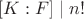 $[K:F]\mid n!$