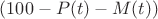 $(100 - P(t) - M(t) )$