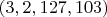 $(3,2,127,103)$