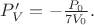 $P'_V=-\frac{P_0}{7V_0}.$