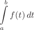 $$
\int\limits_a^b f(t)\,dt
$$ $$
\int\limits_a^b f(t)\,dt
$$