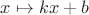 $x\mapsto kx+b$