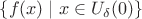 $\{f(x)\mid x\in U_\delta(0)\}$