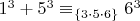 $1^3+5^3 \equiv_{ \{ 3 \cdot 5 \cdot 6 \}} 6^3$
