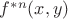 $f^{*n}(x,y)$