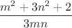 $\dfrac{m^2+3n^2+2}{3mn}$