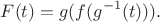 $$F(t)=g(f(g^{-1}(t))).$$
