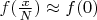 $f(\frac{x}{N}) \approx f(0)$