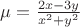 $\mu=\frac {2x-3y} {x^2+y^2}$
