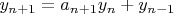 $y_{n+1}=a_{n+1}y_n+y_{n-1}$