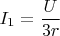 $I_1=\dfrac U{3r}$