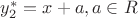 $y_2^* = x + a,a \in R$