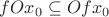 $fOx_0\subseteq Ofx_0$